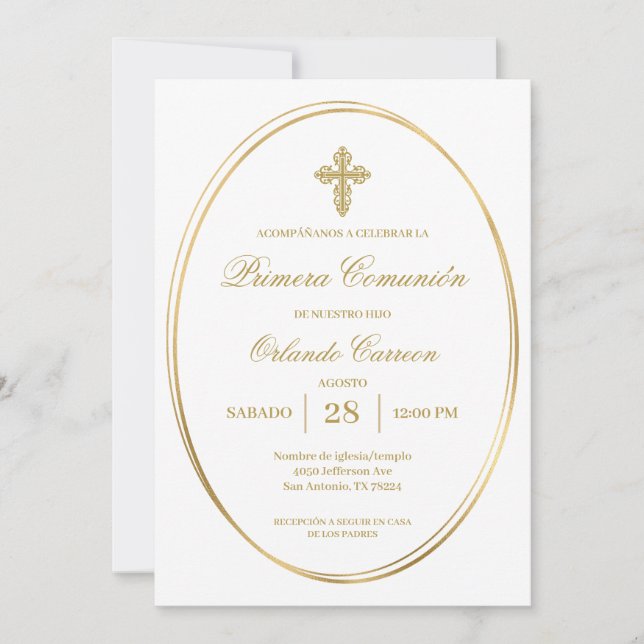 Invitation Invitación de primera comunión (Devant)