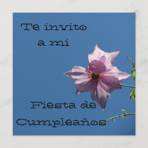Invitation Invitación - Fiesta de Cumpleaños - Azul y Rosa
