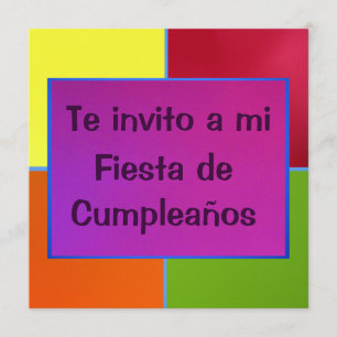 Invitation Invitación - Fiesta de Cumpleaños - multicolores