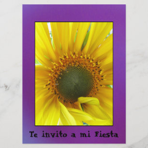Invitation Invitación - L'invito a mi Fiesta - Girasol