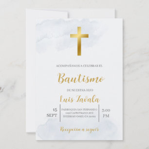 Invitation Invitación minimalista para bautismo