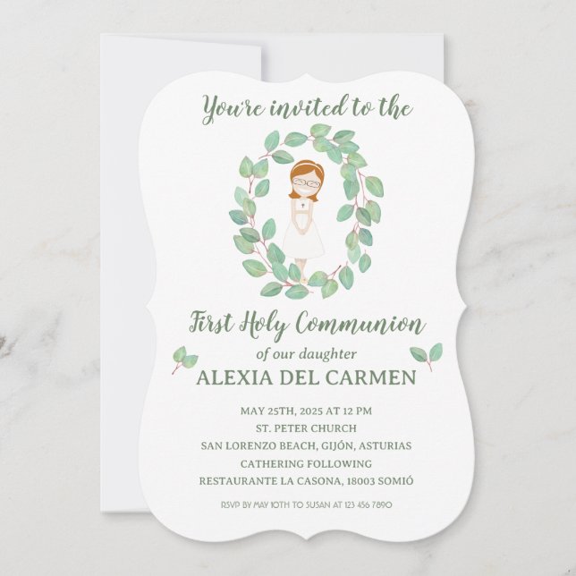 Invitation Invitación modelo Alexia Primera Comunión (Devant)