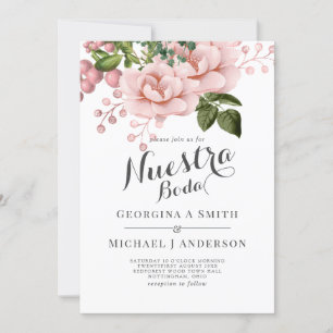 Invitation Invitacion Nuestra Boda - Bouquet Roses Roses Rose