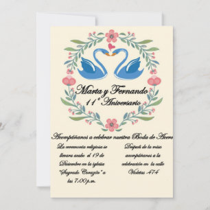 Invitation Invitacion para aniversario o cumpleaños