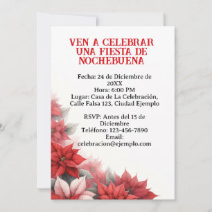 Invitation Invitación para Fiesta de Nochebuena espagnol