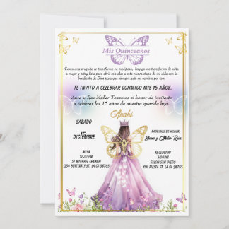 Invitation Invitación para fiestas de Quinceaños 