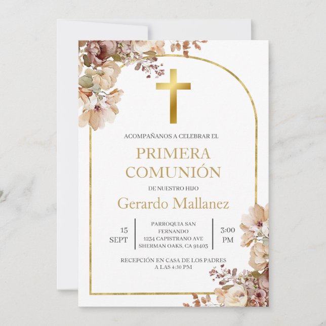 Invitation Invitación para primera comunión (Devant)
