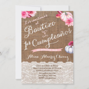 Invitation Invitaciónes con calabazas, Bautizo y 1er cumple