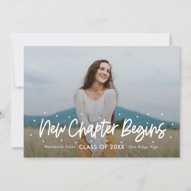 Invitation Invitat de graduation de couleur modifiable d'Outl (Devant)