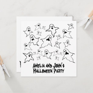 Invitation Invitat Éffrayant Halloween Ghosts Party personnal