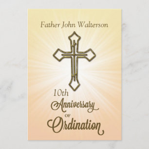 Invitation Invitation, 10e anniversaire de l'ordination