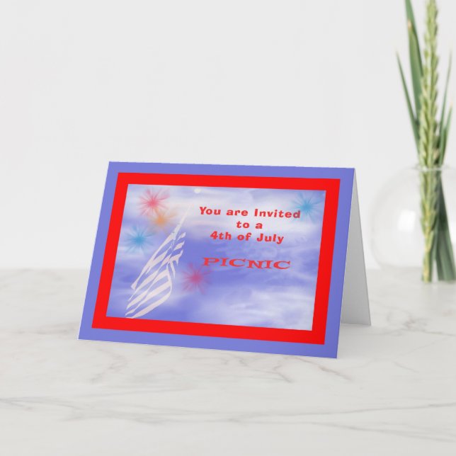 Invitation Invitation, 4 juillet pique-nique (Devant)