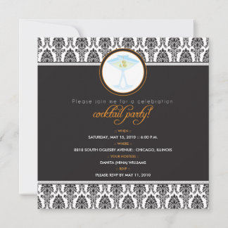 Invitation :Invitation à la soirée Cocktail Dun Élégant Perso