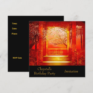 Invitation Invitation Anniversaire Fête Asiatique 