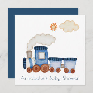 Invitation INVITATION: Baby shower: TRAIN DE JOUETS