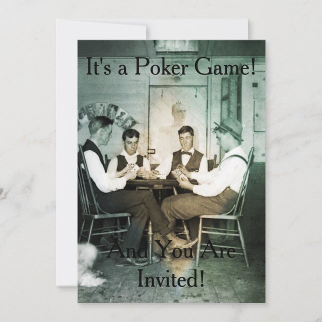 Invitation Invitation de jeu de poker 1890 (Devant)