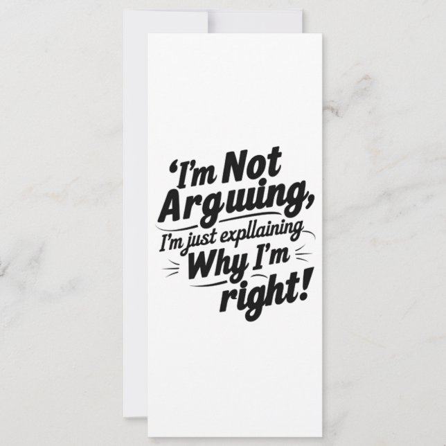 Invitation "Invitation Je ne discute pas" (Devant)