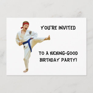 Invitation Invitation, karate Theme Birthday Party