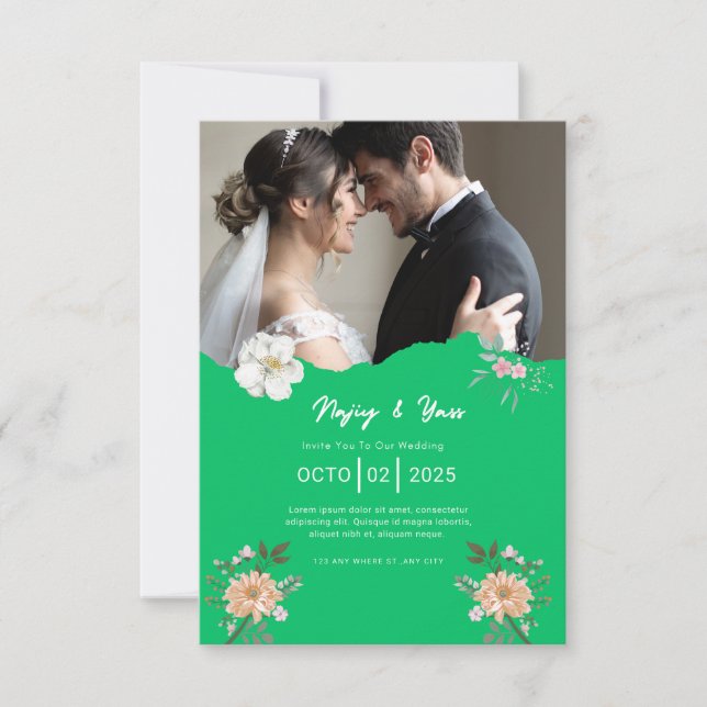 Invitation invitation_mariage_fleurie_élégante_modifiable_wed (Devant)
