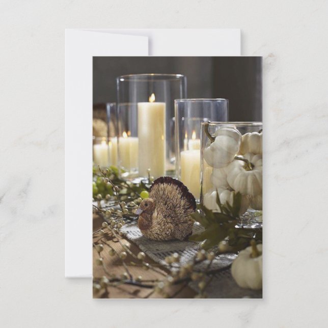 INVITATION **INVITATION POUR LA FÊTE OU LE DÎNER DE THANKSGIV (Devant)