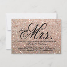 Invitation-Rose Gold Parties scintillant BridalSho