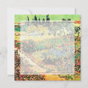 Invitation Invitations. Jardin fleuri avec chemin