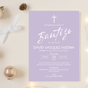 Invitation Invitcion Bautizo Minimaliste Pastel Couleurs Bapt