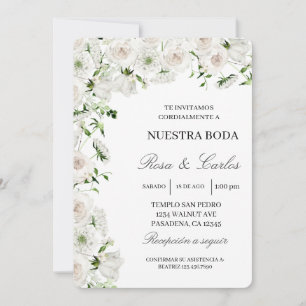 Invitation Invité de boda de flor hortensia
