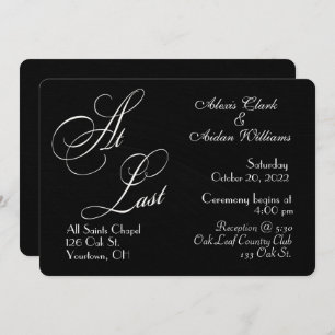 Invitation invite de mariage pour noir