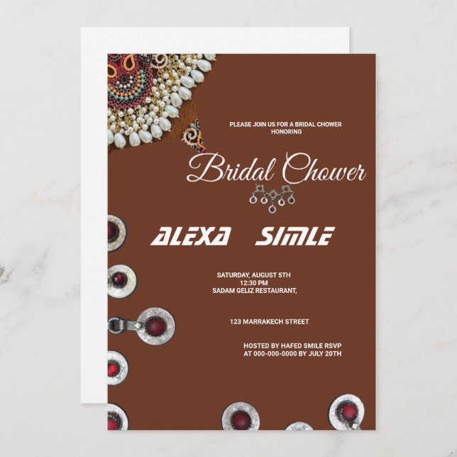 Invitation Invite de mariage Printables (Devant / Derrière)