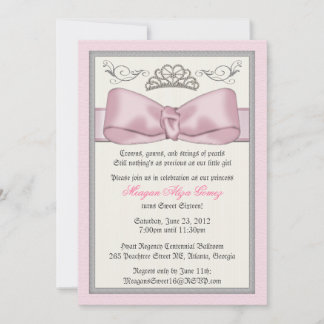Invitation Invite rose de princesse Bowed