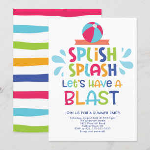 Invitation Invitons Une Fête De Blast Pool