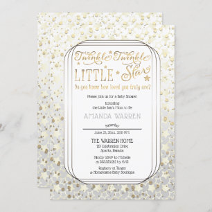 Invitation Iridescente Twinkle Twinkle Little Star Baby showe