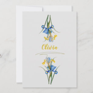 Invitation Iris espagnol par Pierre-Joseph Redouté