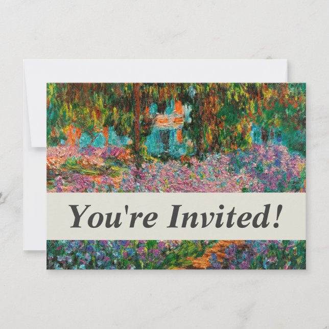 Invitation Iris Jardin Monet Giverny fleurs (Devant)