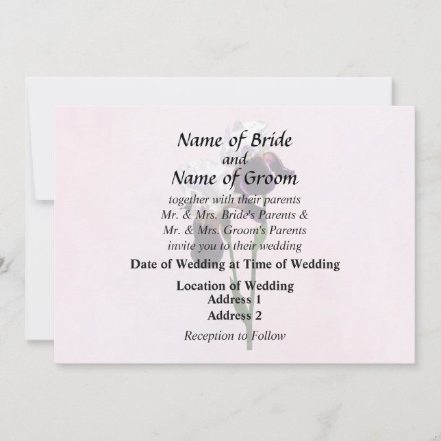 Invitation Irises in Love (Devant)