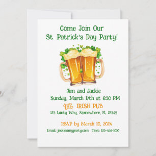 Invitation Irish Beer St. Patrick's Day Party