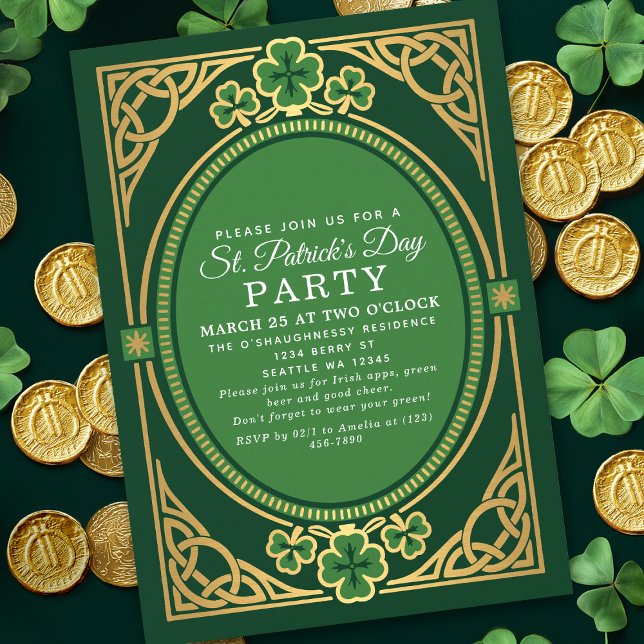 Invitation Irish Celtic St. Patrick's Day Party (Créateur téléchargé)