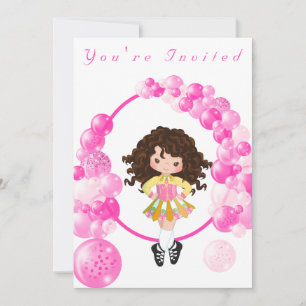Invitation Irish Dance Pink Balloon Arch fête d'anniversaire