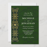 Irish Elegant Gold Artwork sur Green Christian