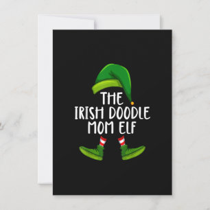 Invitation Irlandais Doodé Maman Chien Elf Funny Christmas Pa