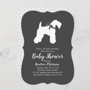 Invitation Irlandais Kerry Blue Le Baby shower Chien Neutre G
