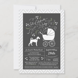 Invitation Irlandais Terrier Baby shower non sexiste