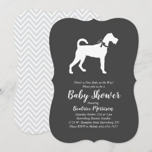 Invitation Irlandais Terrier Chien Baby shower genre neutre