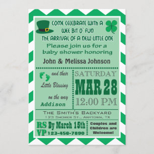 Invitation irlandaise de baby shower
