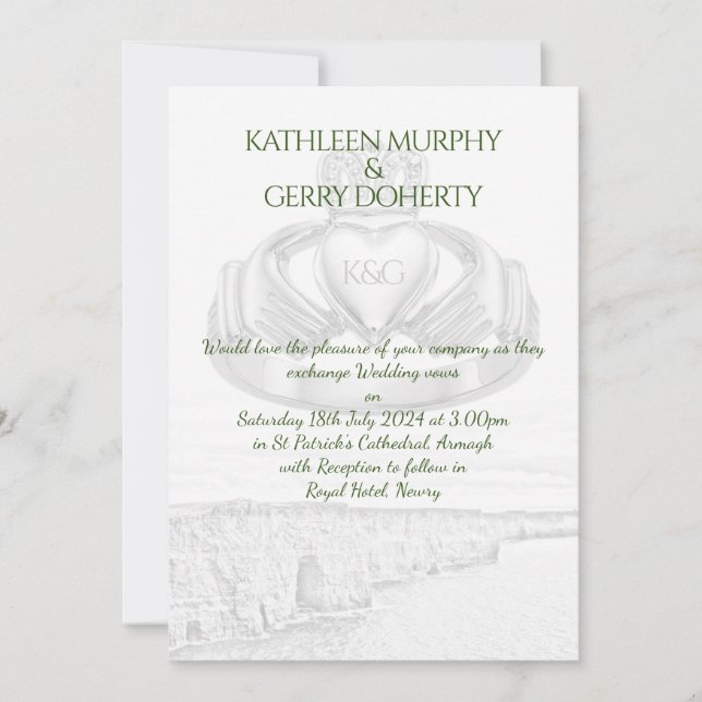 Invitation Irlande Falaises de Moher & Irish Claddagh Ring In (Devant)