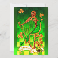 IRLANDE HARP, OR VERT SHAMROCK St Patrick's Day