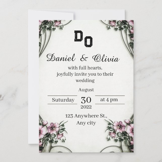 Invitation is translated to: Invitation (Devant)