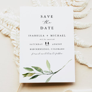 Invitation ISABELLA Elégante verdure minimale Enregistrer la 