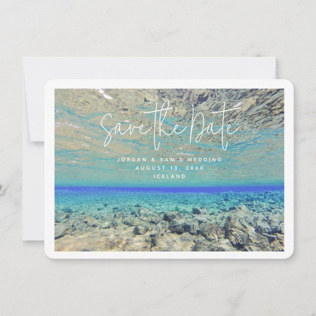Invitation Islande Photo Mariage Enregistrer la date (Devant)